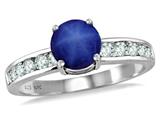 Original Star K™ 925 Created Round Star Sapphire Engagement Ring