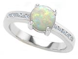 Original Star K™ Round 7mm Genuine Opal Engagement Ring