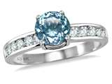Original Star K™ Round 7mm Simulated Aquamarine Engagement Ring