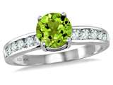 Original Star K™ Round 7mm Genuine Peridot Engagement Ring