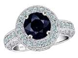 Original Star K™ 7mm Round Black Sapphire Engagement Ring