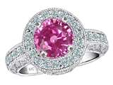 Original Star K™ 7mm Round Created Pink Sapphire Engagement Ring