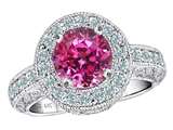 Original Star K™ 7mm Round Simulated Pink Topaz Engagement Ring