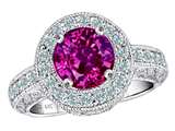 Original Star K™ 7mm Round Simulated Pink Tourmaline Engagement Ring