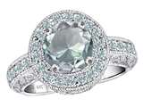 Original Star K™ Genuine 7mm Round Aquamarine Engagement Ring