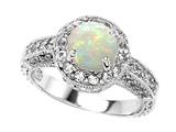 Original Star K™ Genuine 7mm Round Opal Engagement Ring