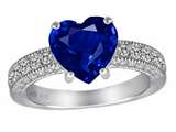 Original Star K™ 8mm Heart Shape Created Sapphire Engagement Ring