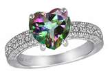 Original Star K™ 8mm Heart Shape Mystic Topaz Engagement Ring