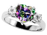Original Star K™ Heart Shape 8mm Rainbow Mystic Topaz Engagement Ring