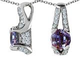 Original Star K™ 925 Simulated Round Alexandrite Pendant