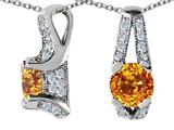 Original Star K™ 925 Genuine Round Citrine Pendant
