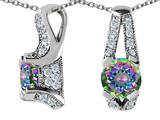 Original Star K™ 925 Genuine Round Mystic Rainbow Topaz Pendant
