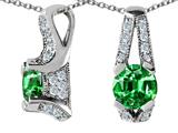 Original Star K™ 925 Simulated Round Emerald Pendant