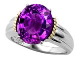 Genuine Oval Amethyst Ring