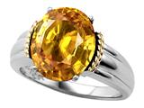 Genuine Oval Citrine Ring