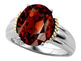 Genuine Oval Garnet Ring