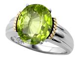 Genuine Oval Peridot Ring