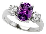 Original Star K™ 925 Genuine Oval Amethyst Engagement Ring