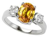 Original Star K™ 925 Genuine Oval Citrine Engagement Ring