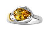 Genuine Pear Shape Citrine Ring