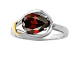 Genuine Pear Shape Garnet Ring