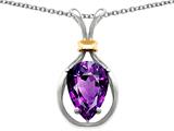 Original Star K™ Pear Shape 11x8mm Genuine Amethyst Pendant