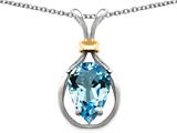 Original Star K™ Pear Shape 11x8mm Genuine Blue Topaz Pendant