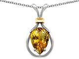 Original Star K™ Pear Shape 11x8mm Genuine Citrine Pendant