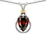Original Star K™ Pear Shape 11x8mm Genuine Garnet Pendant