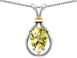 Original Star K™ Pear Shape 11x8mm Genuine Lemon Quartz Pendant