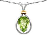 Original Star K™ Pear Shape 11x8mm Genuine Peridot Pendant