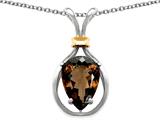 Original Star K™ Pear Shape 11x8mm Genuine Smoky Quartz Pendant