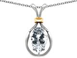 Original Star K™ Pear Shape 11x8mm Genuine White Topaz Pendant