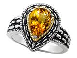 Genuine Pear Shape Citrine Ring