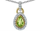Genuine Pear Shape Peridot Ring