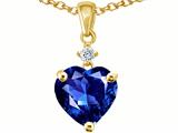Original Star K™ Heart Shaped Created Sapphire Pendant