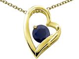 Original Star K™ Genuine Round Black Sapphire Pendant