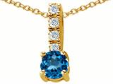 Original Star K™ Genuine Blue Topaz Pendant