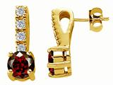 Original Star K™ Genuine Garnet Earrings