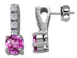 Original Star K™ Simulated Pink Tourmaline Earrings