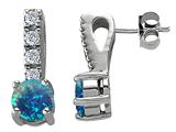 Original Star K™ Created Blue Opal Earrings