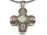 Original Star K™ Large 14k Created Pink Sapphire Pendant
