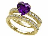 Original Star K™ Genuine Heart Shape Wedding Set