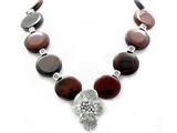 18 Inch Genuine Brown Agate Necklace