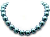 17 Inch 16mm Genuine Blue South Sea Shell Majorca Pearl Necklace