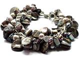 Genuine Grey Pearl and Mother of Pearl Shell Bracelet