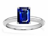 Tommaso Design™ Octagon Cut 8x6mm Created Sapphire Ring