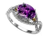 Genuine Oval Amethyst Ring