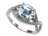 Genuine Oval Aquamarine Ring