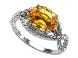 Genuine Oval Citrine Ring